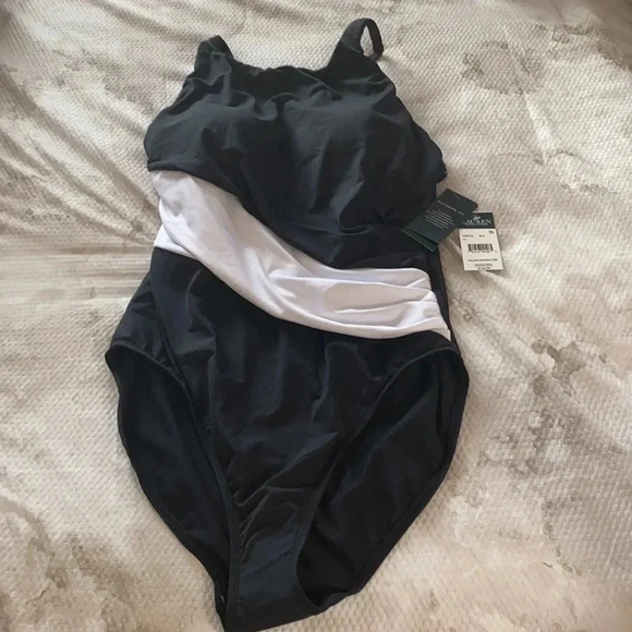 NWT Ralph Lauren Bel Air High Neck One Piece Sz 14 - Picture 10 of 14